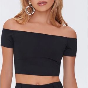 Off the shoulder crop top